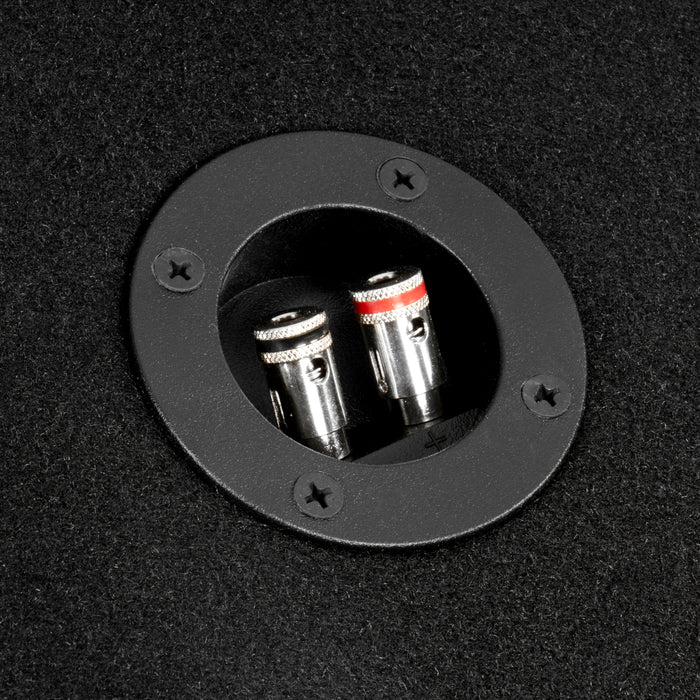 NE151S Single 15" Sealed 3/4" MDF Black Carpeted Subwoofer Enclosure – 2.1 Cu. Ft. with Polyfil and NVX Logo