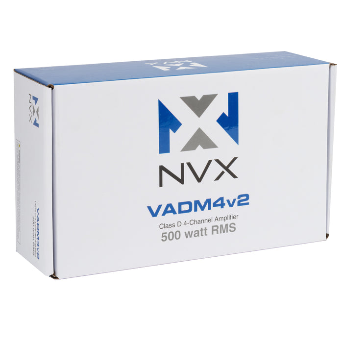 VADM4 v2 (VADM4v2) 500W RMS V-Series Micro Full-Range Class D 4-Channel Amplifier (Marine Certified)