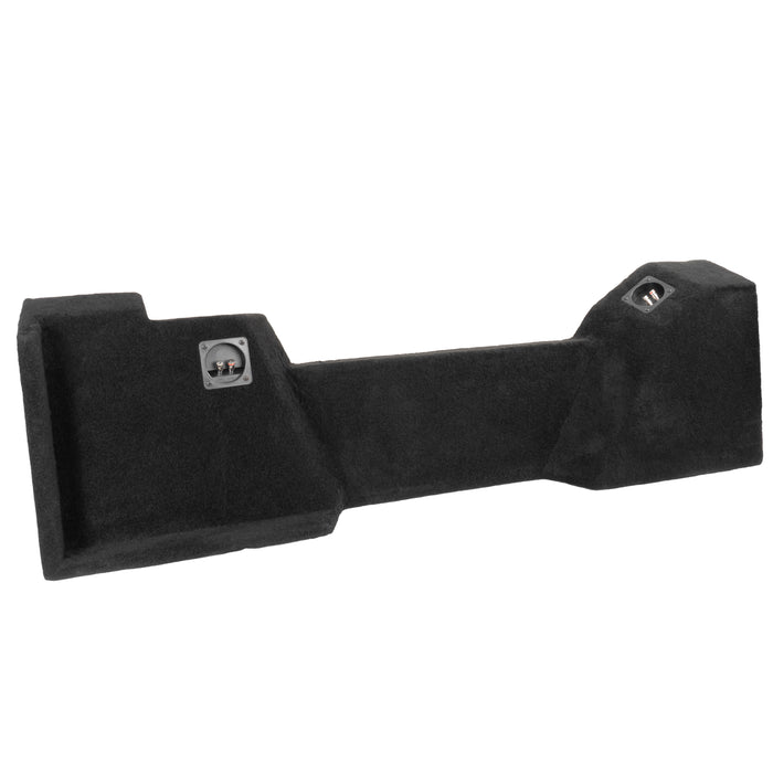 Custom Fit Dual 12" Sealed Up Firing Empty Subwoofer Enclosure for 2014-2018 Chevrolet Silverado and GMC Sierra Double Cab Trucks | VE-GM-SLVDCG3-D12S