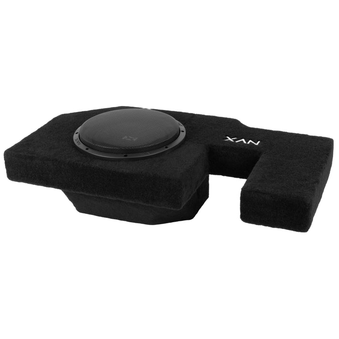 LVE-DOD-RAMQCCG3-S12S Custom Fit 400W RMS Single 12" Sealed Loaded Subwoofer Enclosure for 2002-2018 Ram Quad and Crew Cab Trucks