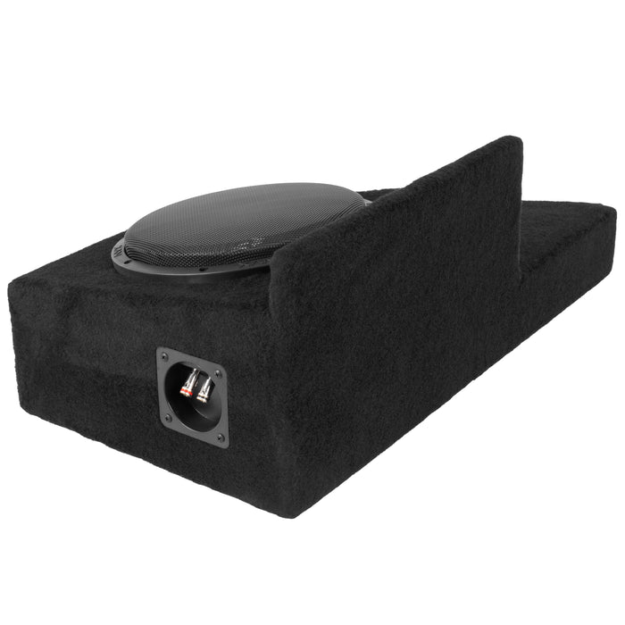 LVE-GM-SLVECG2-D12S Custom Fit 800W RMS Dual 12" Sealed Down Firing Loaded Subwoofer Enclosure for 2008-2013 Chevrolet Silverado and GMC Sierra Extended Cab Trucks
