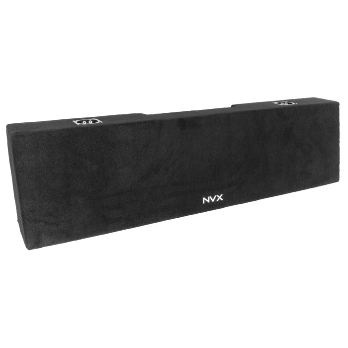 LVE-NIS-TTNCKCG1-D12S Custom Fit 800W RMS Dual 12" Loaded Subwoofer Enclosure for 2004-2018 Nissan Titan Crew and King Cab Trucks