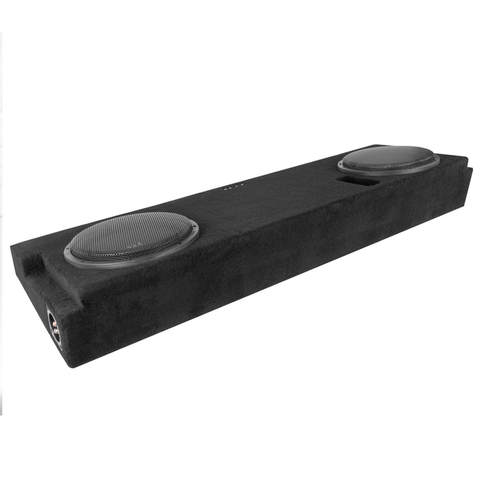 LVE-TOY-TUNCCG2-D12S Custom Fit 800W RMS Dual 12" Sealed Loaded Subwoofer Enclosure for 2014-2021 Toyota Tundra Crew Max Trucks