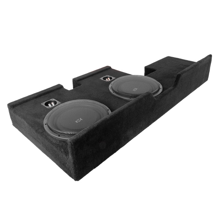 LVE-TOY-TUNDCG2-D12S Custom Fit 800W RMS Dual 12" Sealed Loaded Subwoofer Enclosure for 2007-2017 Tundra Double Cab Trucks