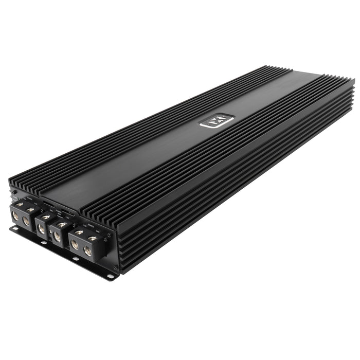 XCA9K 9000W RMS XC-Series Competition Class-D Monoblock Amplifier with LED Remote Bass Knob (Strappable & Linkable) – Made in Korea