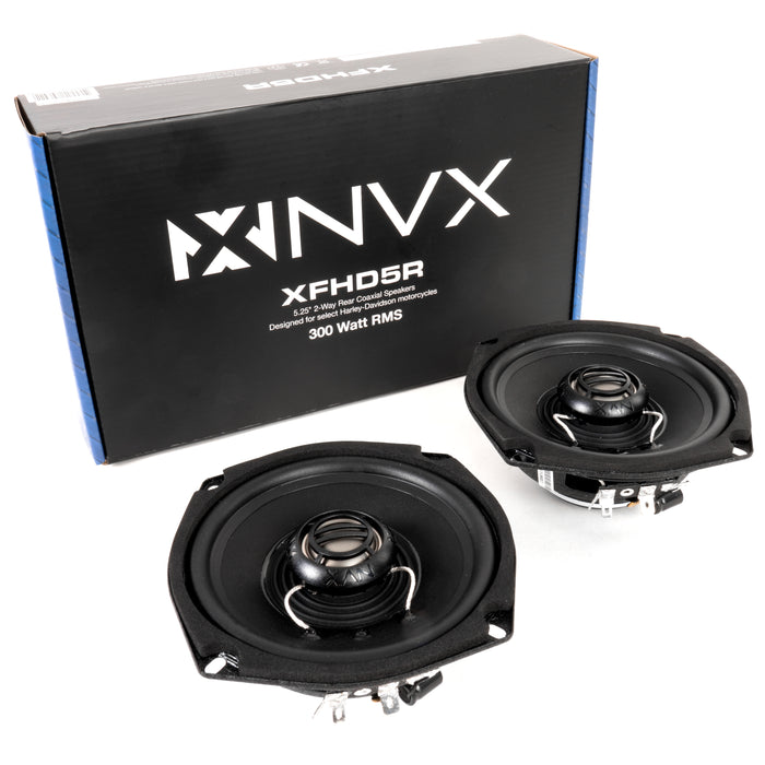 XFHD5R 600W Peak (300W RMS) 5.25" XF-Series 2-Ohm Rear Tour-Pak Speakers for Select 1998-2013 Harley-Davidson Touring Model Motorcycles