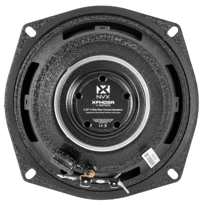 XFHD5R 600W Peak (300W RMS) 5.25" XF-Series 2-Ohm Rear Tour-Pak Speakers for Select 1998-2013 Harley-Davidson Touring Model Motorcycles