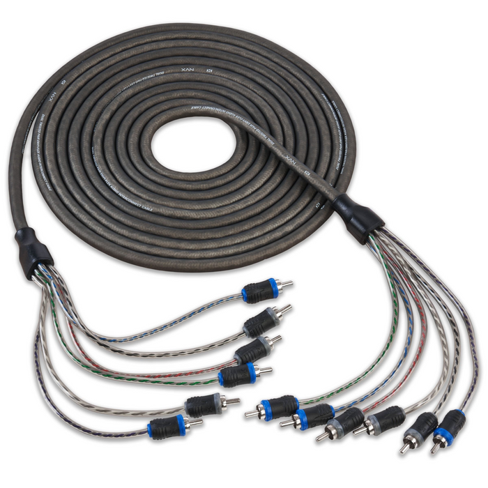 XKIT46 Full Spec 4 Gauge 100% (OFC) Oxygen Free Copper Complete 5/6-Channel Amplifier Wiring Kit with RCA's for Amplifiers up to 1500 Watts