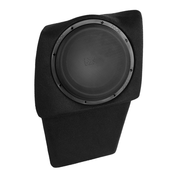 2020-2023 Tesla Model Y - Custom 500W RMS 10" Loaded Subwoofer Enclosure | NVX BE-TSLAY-G1D (Drivers Side)