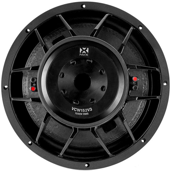 VCW152 Version 3 (VCW152v3) 3000W Peak (1500W RMS) 15" VC-Series v3 Dual 2-Ohm Subwoofer