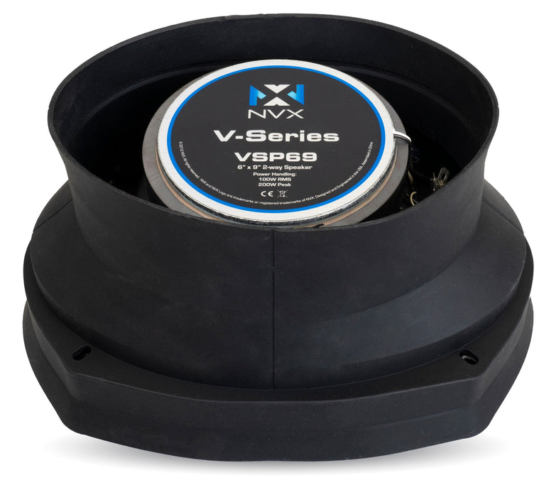 XBAF68 2 Piece Universal 6x8" Silicone Rubber Speaker Baffles with Self Adhesive Foam Base Pad